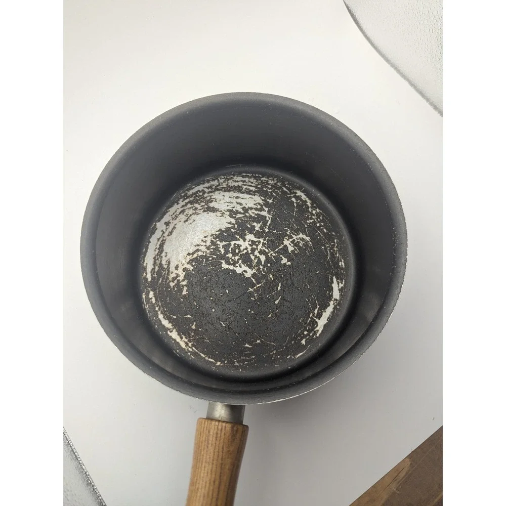 Vtg Mirro Sauce Pan Pot with Lid Aluminum Wood Handle‎ 2 Quart 1.9 L 54221-133C